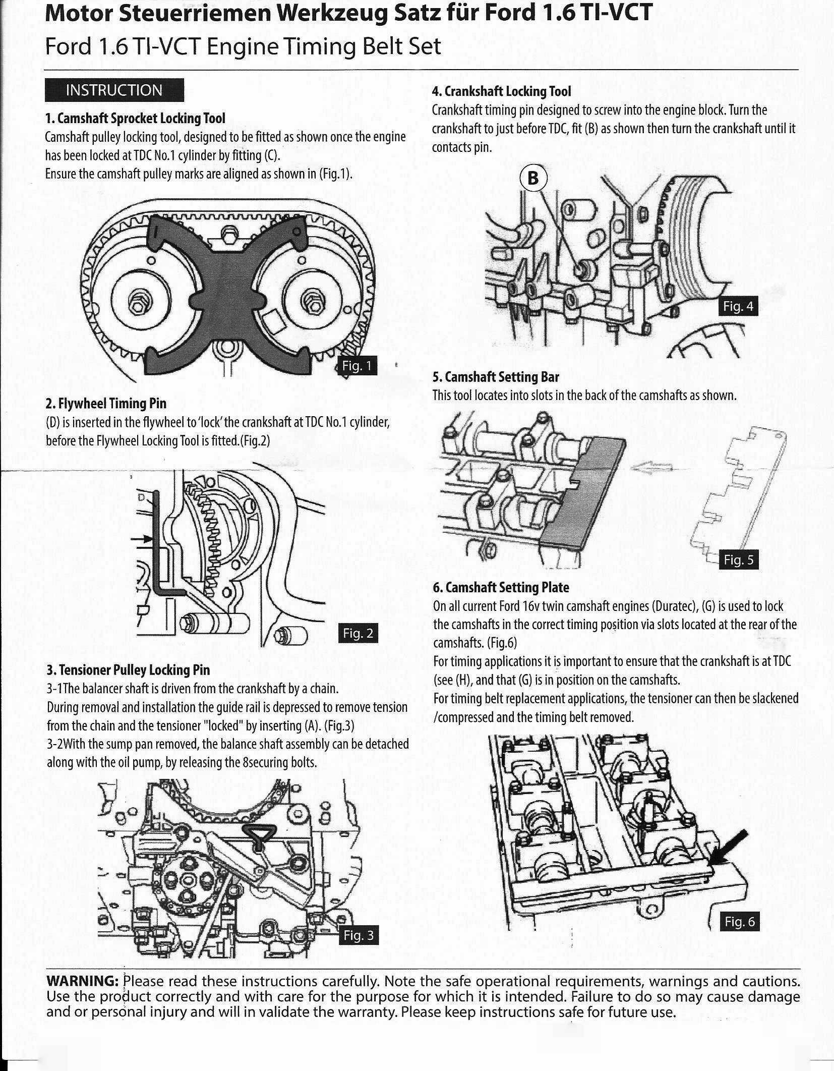 Kit D'outils De Calage D'arbre à Cames Moteur, Outil De Verrouillage De Volant D'inertie Compatible Avec Ford Mazda 1.4 1.6 1.8 2.0 Di/TDCi/TDDi ECOBOOST 1.6 Ti-VCT 1.5 1.6, Remplace 303-1097 303-1550